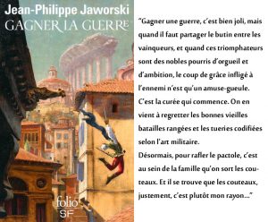 Couverture Gagner la guerre Jean-Philippe Jaworski Folio SF