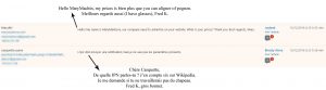 Commentaires pertinents