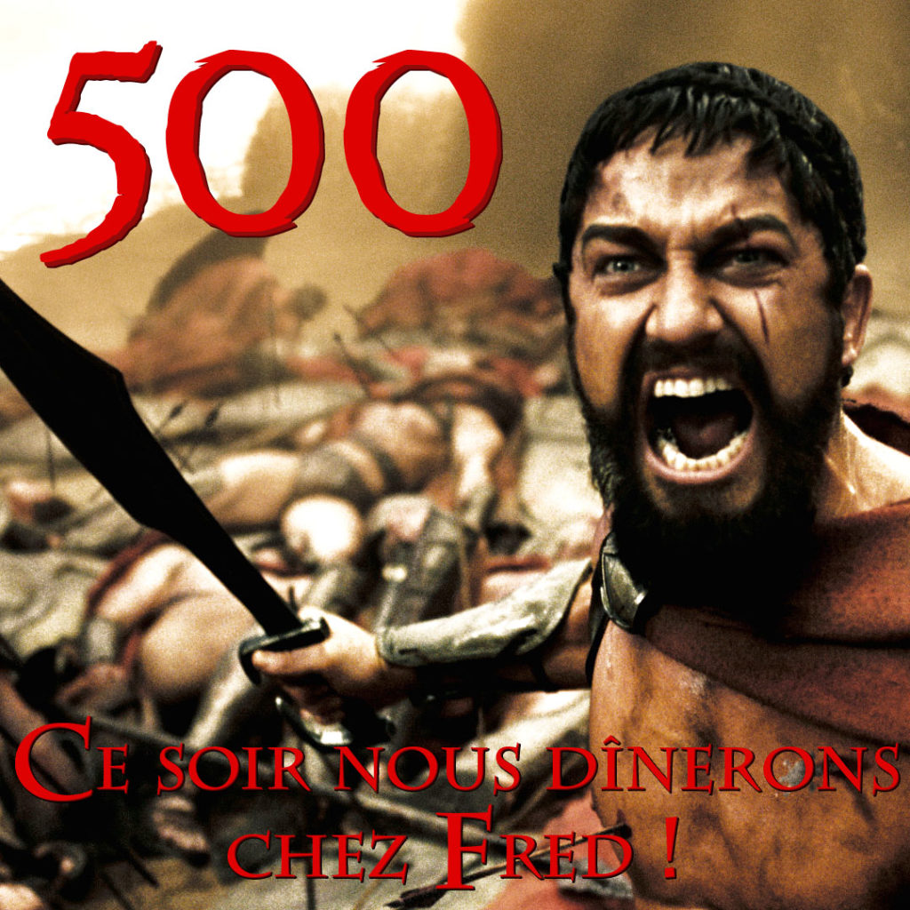 300 Léonidas 500 articles sur le blog