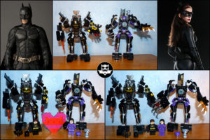 Lego MOC Batman Catwoman DC Comics exosquelettes robots de combat love story