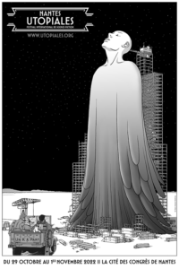 Utopiales 2022 affiche Tintin Objectif Lune