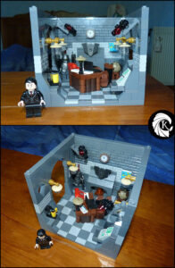 Batcave Lego bureau Bruce Wayne MOC