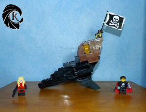 Lego MOC Atlantis Harlock drapeau tête de mort
