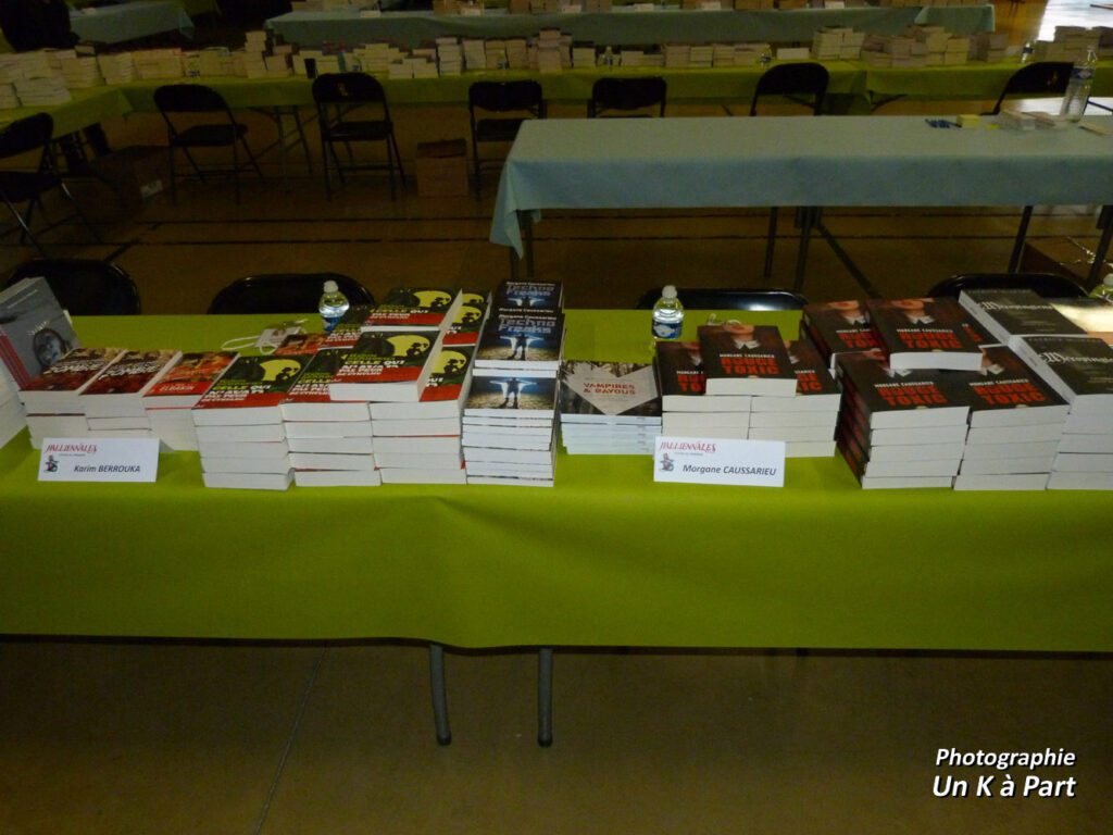 Halliennales 2018 table dédicace Morgane Caussarieu