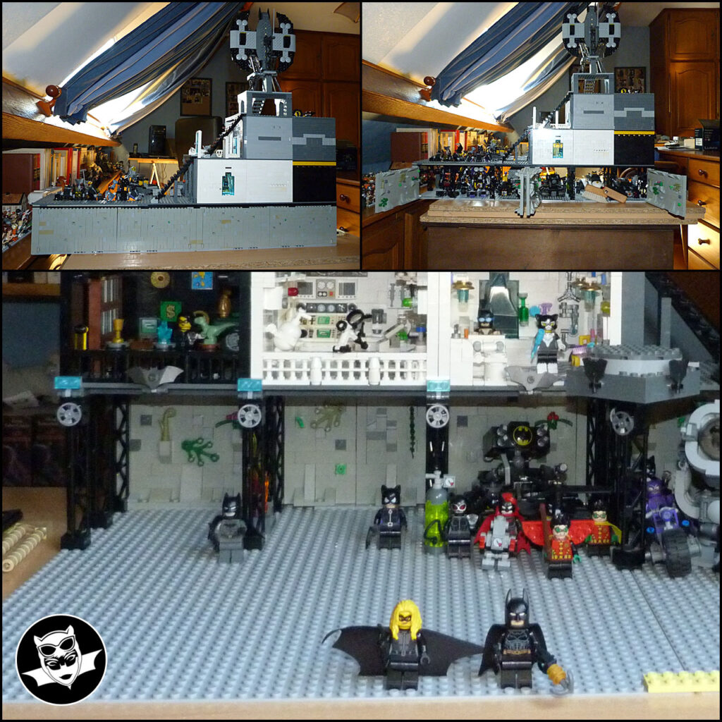 Batcave MOC Lego grotte roche souterrain falaise