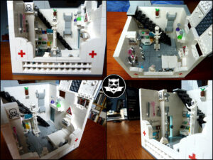 Batcave Lego MOC infirmerie vue détaillée
