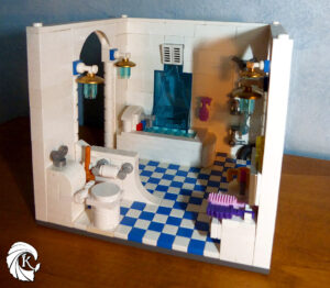 Batcave Lego MOC toilettes WC
