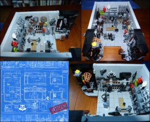 Batcave salle d'armes d'entraînement et d'équipement Lego MOC