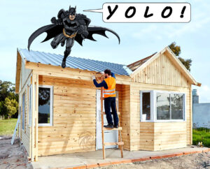 Batman saut dans le vide yolo