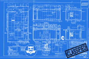 Batcave plan blueprint Lego AFOL MOC