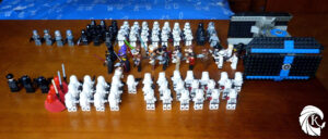 Lego Star Wars diorama Etoile noire reconstitution arrivée empereur Palpatine