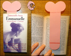 Marque-page rose Emmanuelle Pocket
