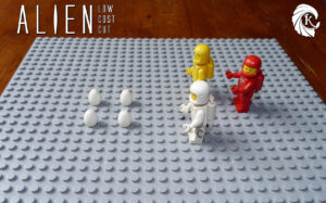 Diorama MOC Lego Alien oeufs