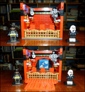 MOC Lego Batcave salle cinéma vue de face