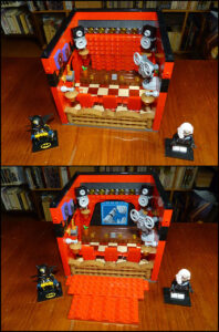 MOC Lego Batcave cinéma rideau amovible