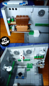 MOC Lego Batcave étagères imprimerie monnaie