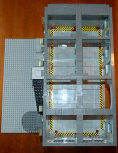 MOC Batcave Lego garage vue de dessus