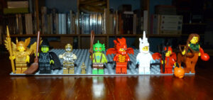 Minifigs Lego monstres sorcière momie dragon licorne diable centaure