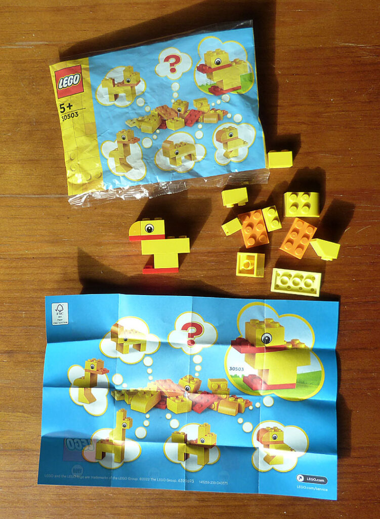 Polybag Lego constructions libres en forme d’animaux 30503