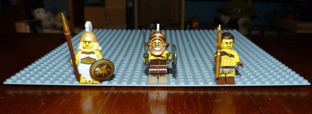 Personnages Lego histoire mythologie antiquité gladiateur