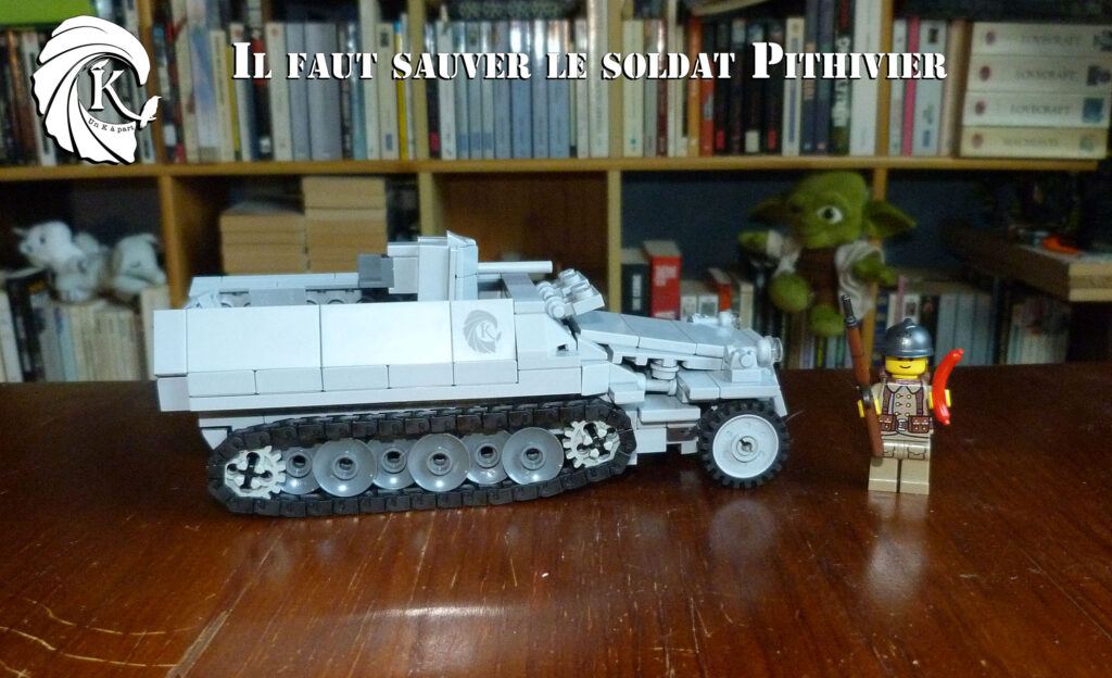Halftrack Lego MOC Sd.Kfz. 251/10 La septième compagnie Pithivier on veut du l'ail