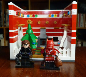 Minifig Lego Batman père Noël Catgirl