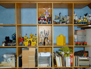 Bibliothèque étagère collection Lego