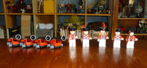 Lego canons tuniques rouges