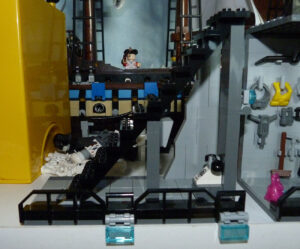 Couloir Batcave Lego escalier