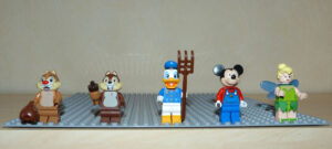 Figurines Lego Disney Tic Tac Mickey Donald Clochette