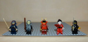 Figurine Lego Japon kendo samourai geisha ninja