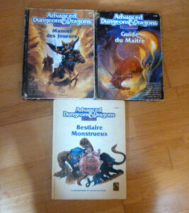 JDR ADD Manuel des joueurs Guide du maître Bestiaire monstrueux