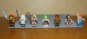 Figurines Lego BD manga Red Sonja Lady Death Do-S Yueji Mingke Vampirella Nami